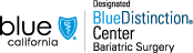 Blue california blue distinction bariatric surgery logo