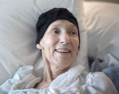 Hospice patient smiliing